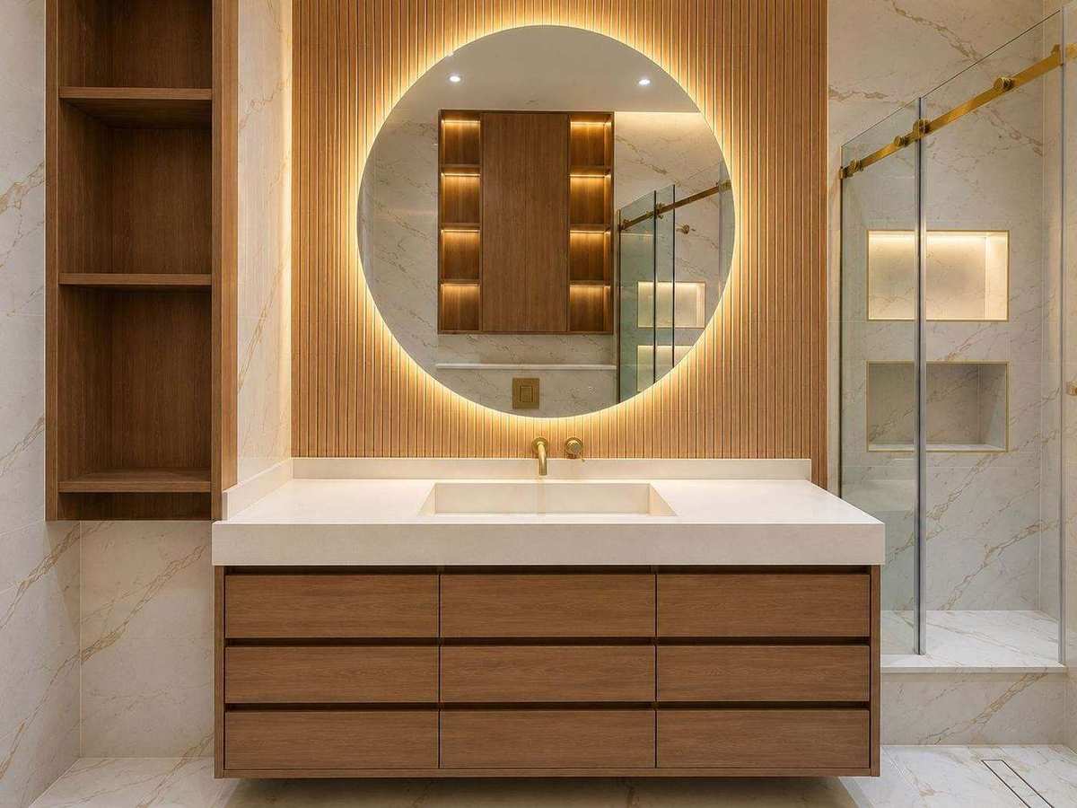 LED and Wooden Mirrors